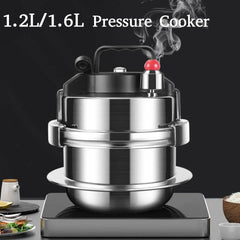 Portable Mini Pressure Cooker - 1.2L/1.6L Multi-Functional Cooking Pot for Home, Camping & Travel