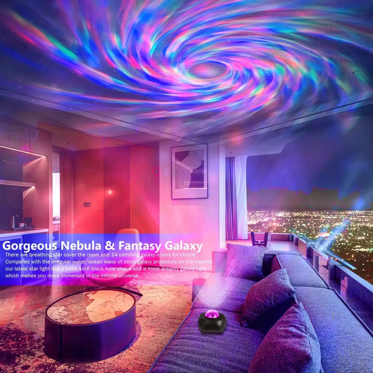 Smart Galaxy Projector Led Star Projector Gaming Room Bedroom Decoration Night Light Starry Sky Laser Star Projector Lamp Gift