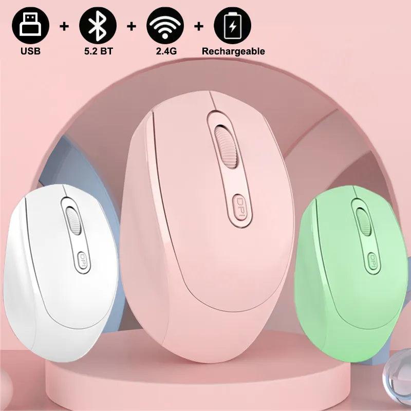 Wireless Rechargeable Bluetooth Optical Mouse for Laptop  ourlum.com   