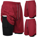 Summer Shorts For Mens Sports Sweatpants 2 In 1 Quick Dry