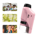 Mini Pocket Microscope Handheld Kit 60X-120X Kids Science