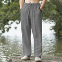 Men's Beach Pants Joggers Cotton Linen Casual Sweatpants