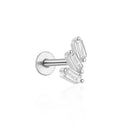 CANNER 1PC Ins Simple Flat Head Stud Earring Women 925 Silver