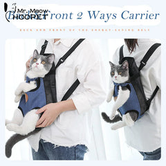 Pet Carrier Backpack: Stylish & Breathable Travel Bag for Cats & Small Dogs