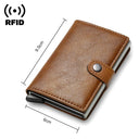 Carbon Fiber RFID Credit Card Holder Sleek Metal Wallet