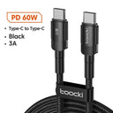 PD USB Type C to Type C Fast Charging Cable for Macbook, Samsung,  - 1M 2M 3M Lengths  ourlum.com Black 60W 0.5m 