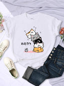 Sleeping Cats Stack T-Shirt for Playful Feline Comfort