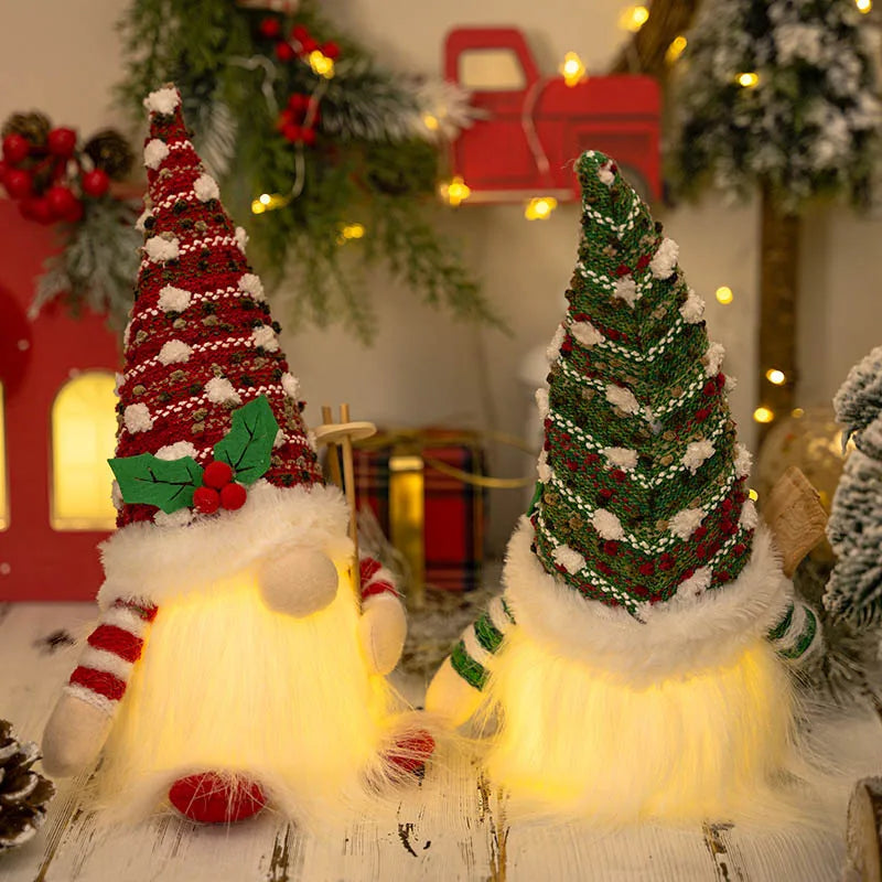 AlliLit Christmas Doll Elf Gnome LED Light Home Decor Xmas New Year - Festive Holiday Decoration  ourlum.com   