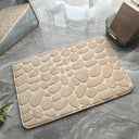 Embossed Pebble Bath Rug Non-Slip Memory Foam Mat 24x17