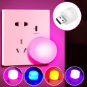 5pc Mini USB Plug Lamp 5V Super Bright Eye Protection Book Light Computer Mobile Power Charging USB Small Round LED Night Light