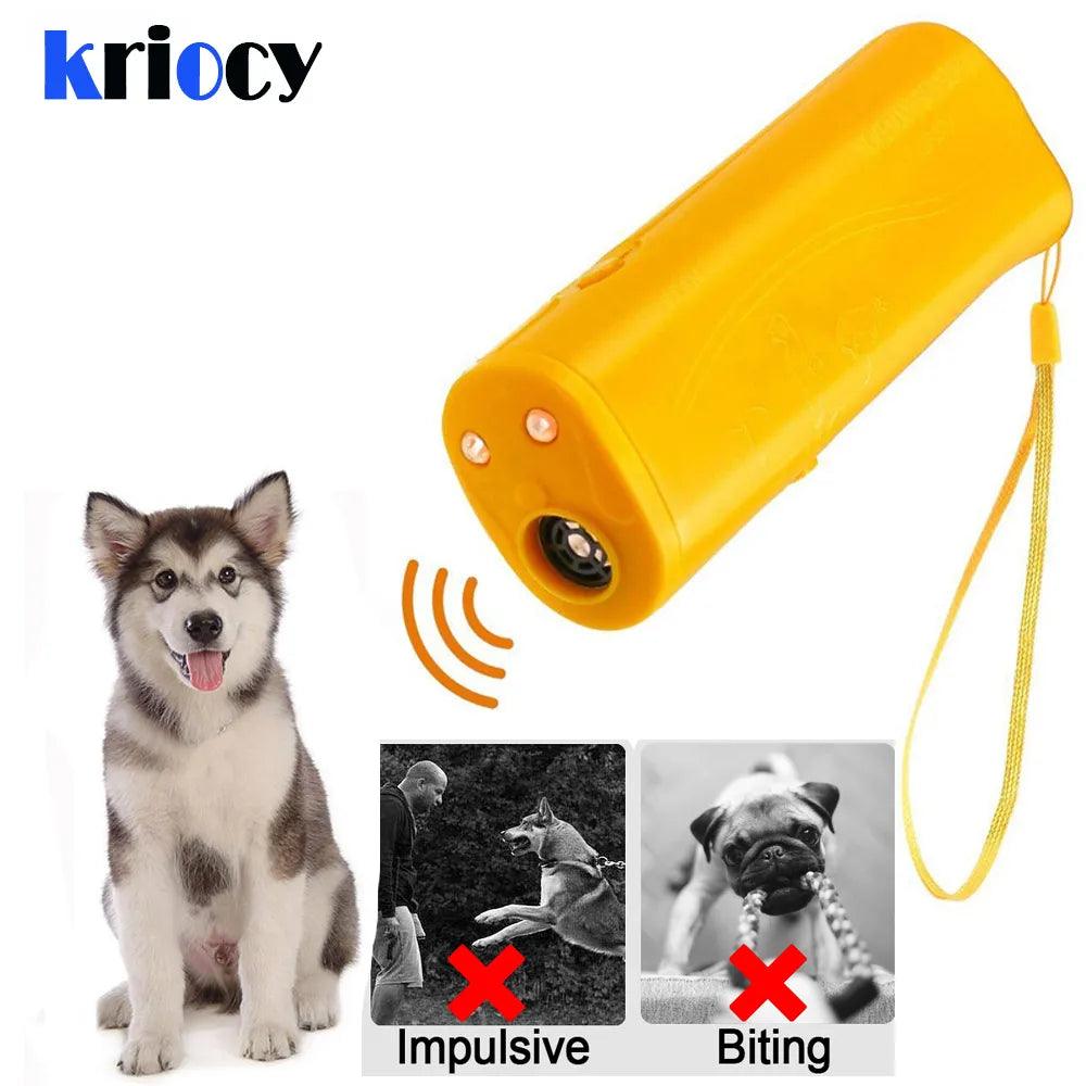 Ultrasonic Dog Training Device with LED Flashlight: Effective Anti Bark Stopper  ourlum.com   