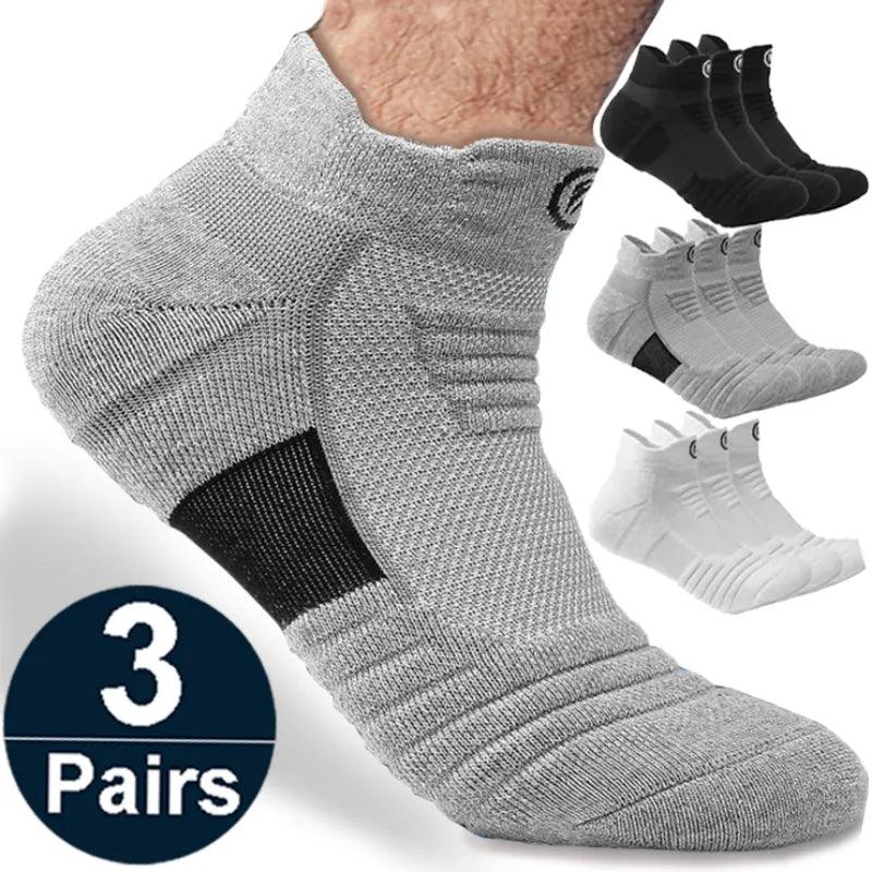 Non-Slip Athletic Cotton Socks for Men and Women - Soccer Basketball Sports Tube Socks 38-43  ourlum.com   
