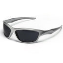 Trendy Men's Silver Y2K Sunglasses for Outdoor Sports Fashion