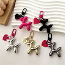 Cute Cartoon Balloon Dog Keychains for Whimsical Gift