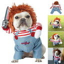 Chucky Doll Pet Costume Funny Cat Clothes for Cosplay Fun