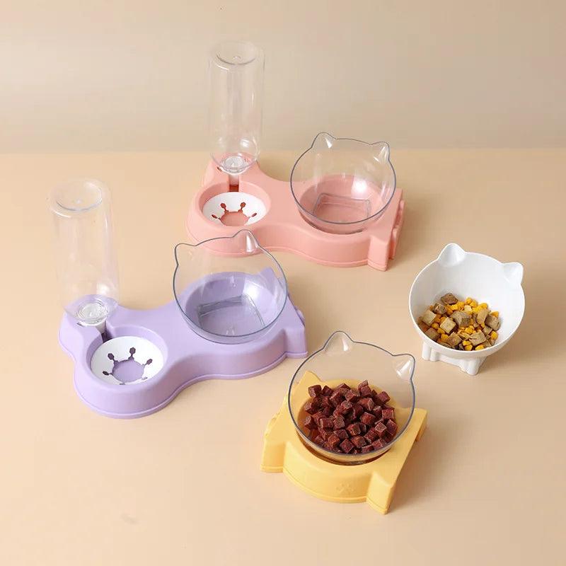 Automatic Pet Feeder & Drinking Fountain Set for Cats and Dogs  ourlum.com   