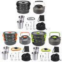 Compact Outdoor Camping Cookware Set with Foldable Cutlery