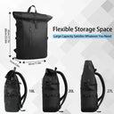 Heroic Knight Men's Travel Backpack Expandable 15.6 Inch Laptop Bag with USB Port Waterproof Rollup Backpack Leisure Mochilas  ourlum.com   