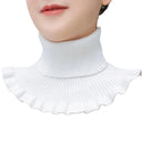 Warm Knitted Fake Collar Women Turtleneck Detachable Neck Scarf