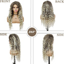 Blonde Ombre Voluminous Curls Wig Stylish Hairpiece for Women