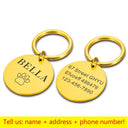 Custom Engraved Pet IDTag: Personalized Paw Print Dog Collar Accessory  ourlum.com GD 20X20MM 