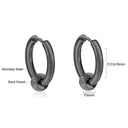 Stainless Steel Round Circle Hoop Earrings Set for Men Women