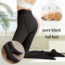 Winter Comfort Thermal Leggings - Stylish Slim Translucent Stockings & Pants - Elastic Sexy Thick Pantyhose - 80g 200g  ourlum.com Pure Black full feet 80g-thin 