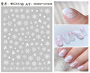 Festive Santa & Snowman Nail Art Stickers for Manicures