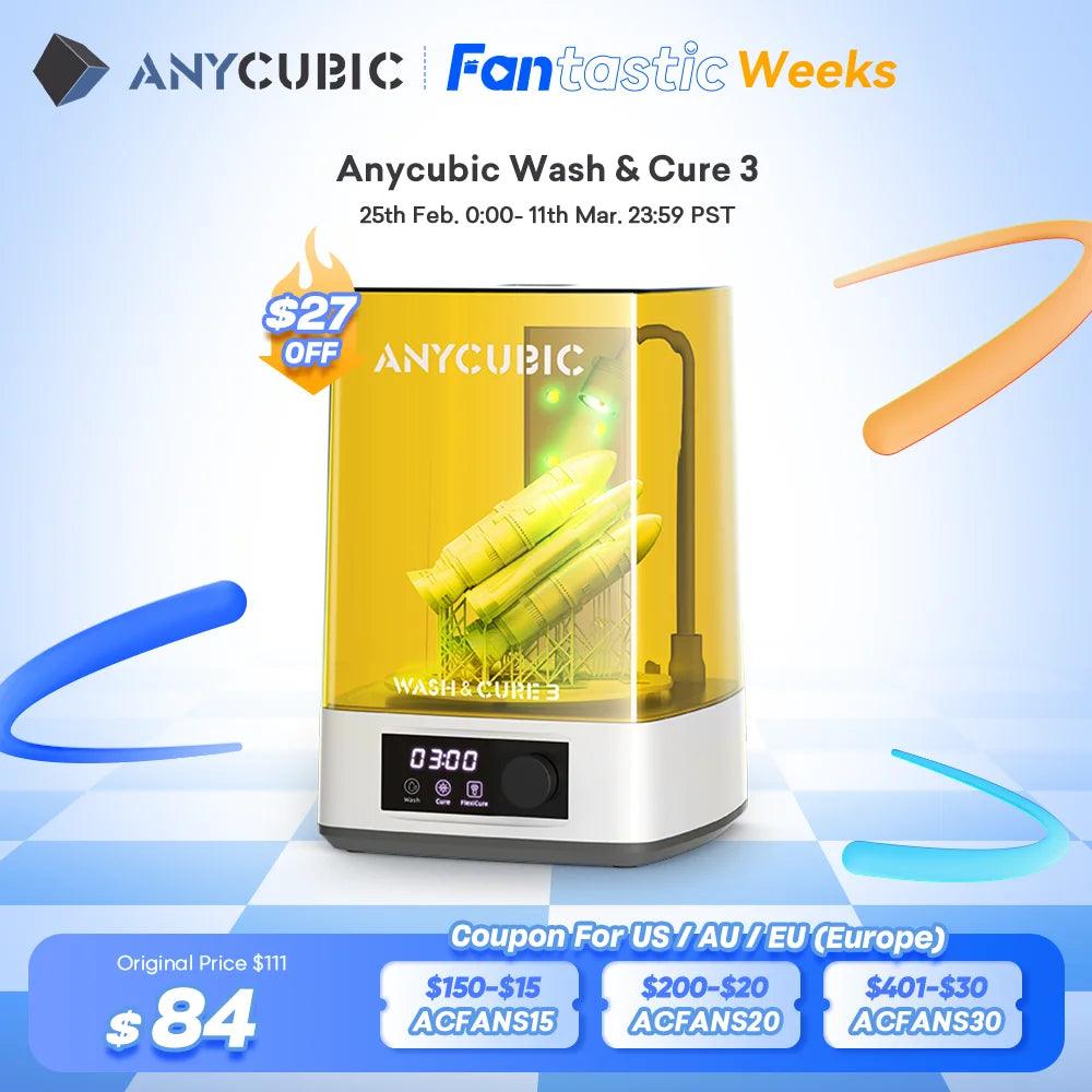 ANYCUBIC Wash & Cure: Advanced UV Resin Cleaning & Curing Solution  ourlum.com   