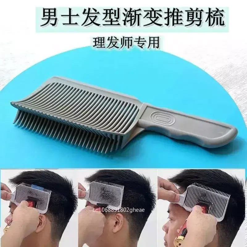 Barber Fade Combs Hair Cutting Tool For Gradient Hairstyle Comb Flat Top Hair Cutting Comb For Men Heat Resistant Fade Brush빗  ourlum.com   