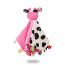 Soft Animal Rattle Toy: Soothing Plush Towel for Babies & Toddlers  ourlum.com black  