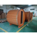 Ultimate Outdoor 4-Person Wood Steam Sauna with Bluetooth Technology  ourlum.com   