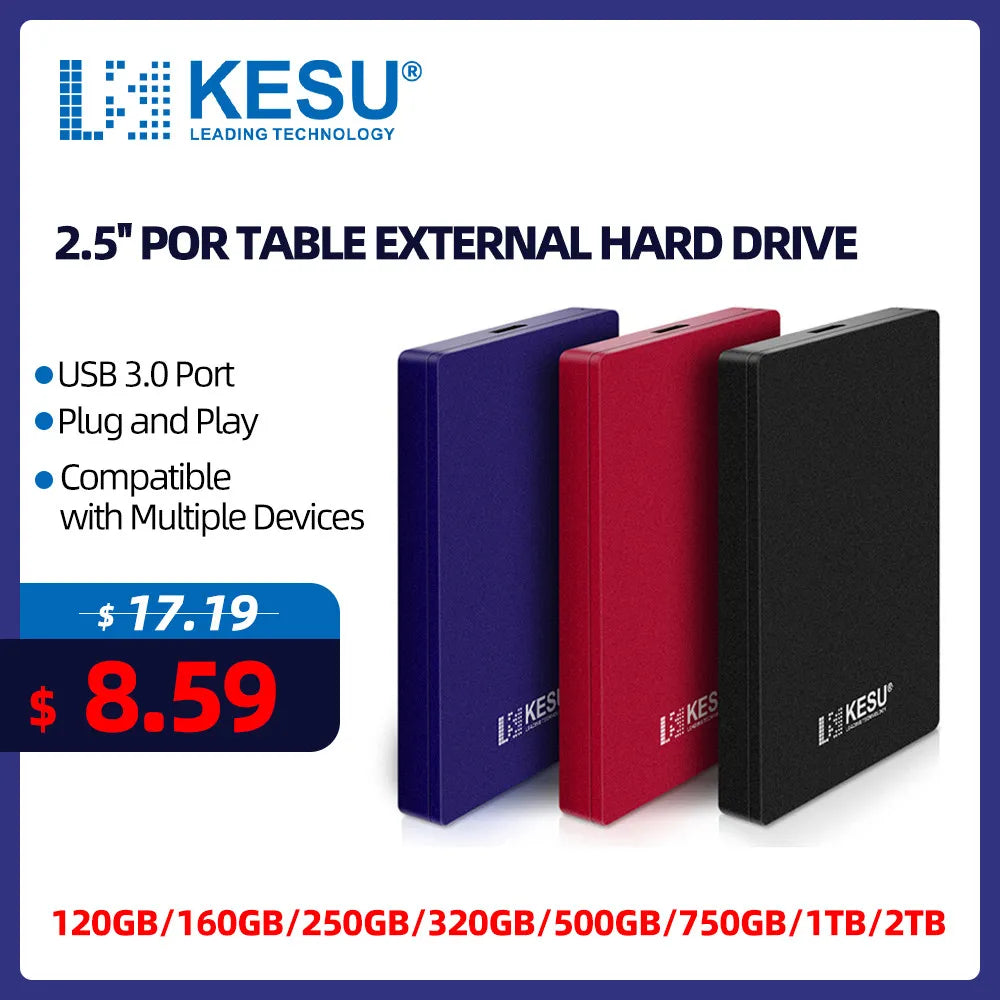 KESU Portable External Hard Drive: High-Speed USB Storage Solution  ourlum.com   