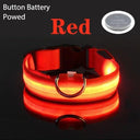 LED Dog Collar: Safety Night Light Flashing Necklace for Pet Visibility  ourlum Red Battery XS NECK 28-38 CM 