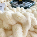 New Artificial Rabbit Plush Warm Blanket Soft Coral Fleece