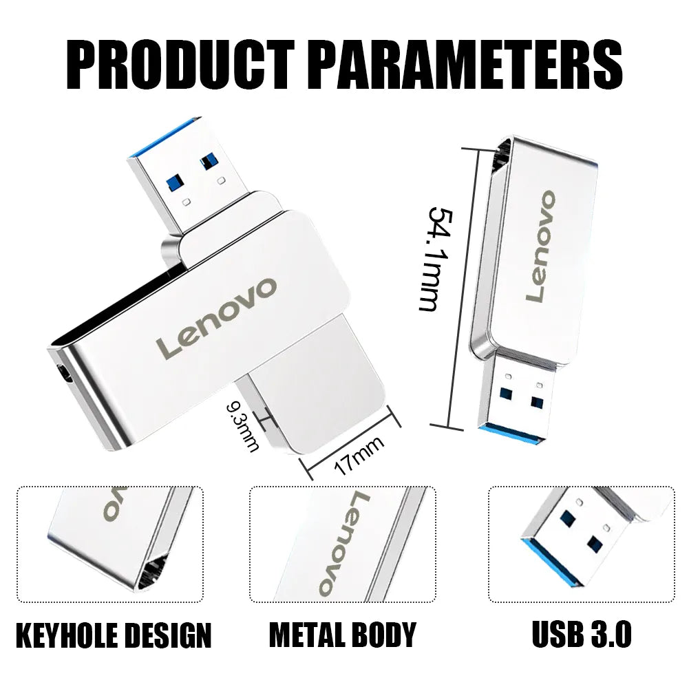 Lenovo USB Flash Drive: High-Capacity Storage & Fast Data Transfer  ourlum.com   