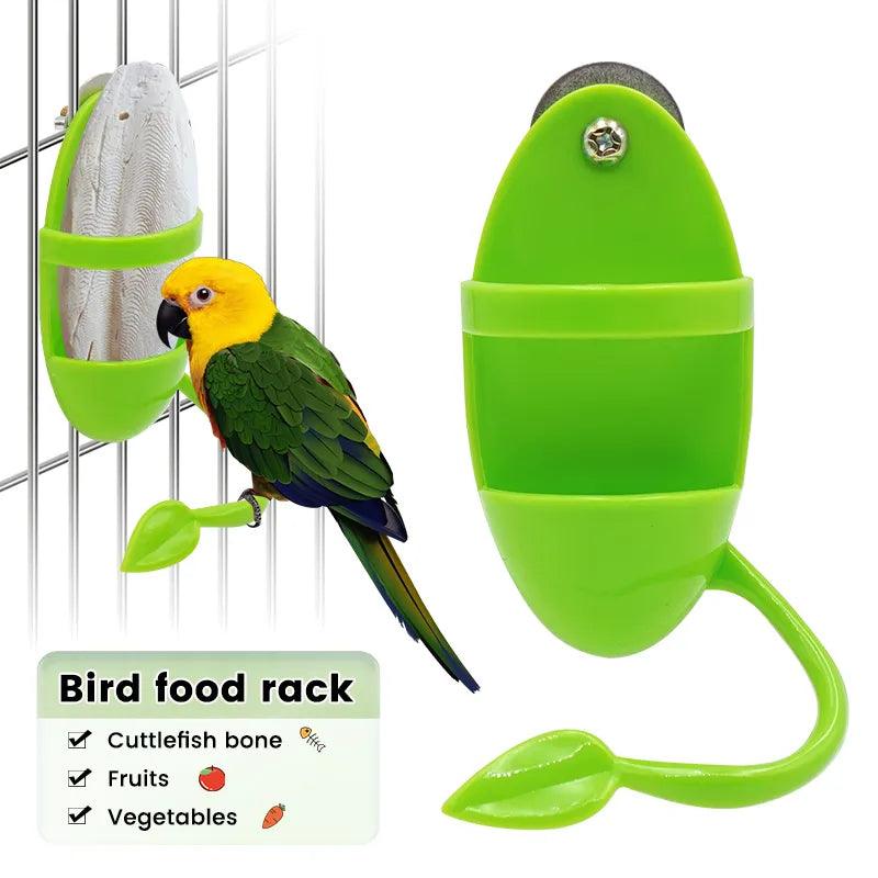 Parrot Cage Feeder: Fun Perching Toy & Food Box for Birds  ourlum.com   