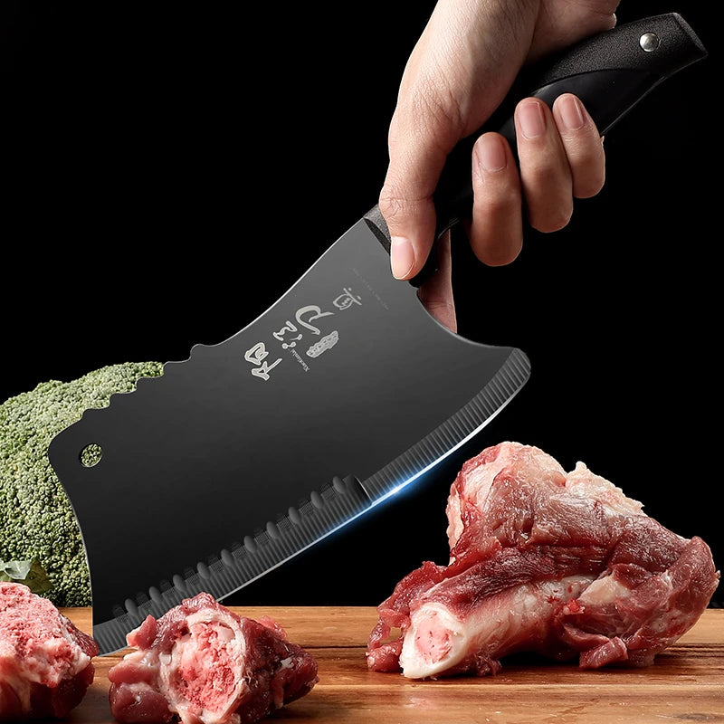 Dual-Purpose XTL Bone Knife for Meat and Vegetable Chopping