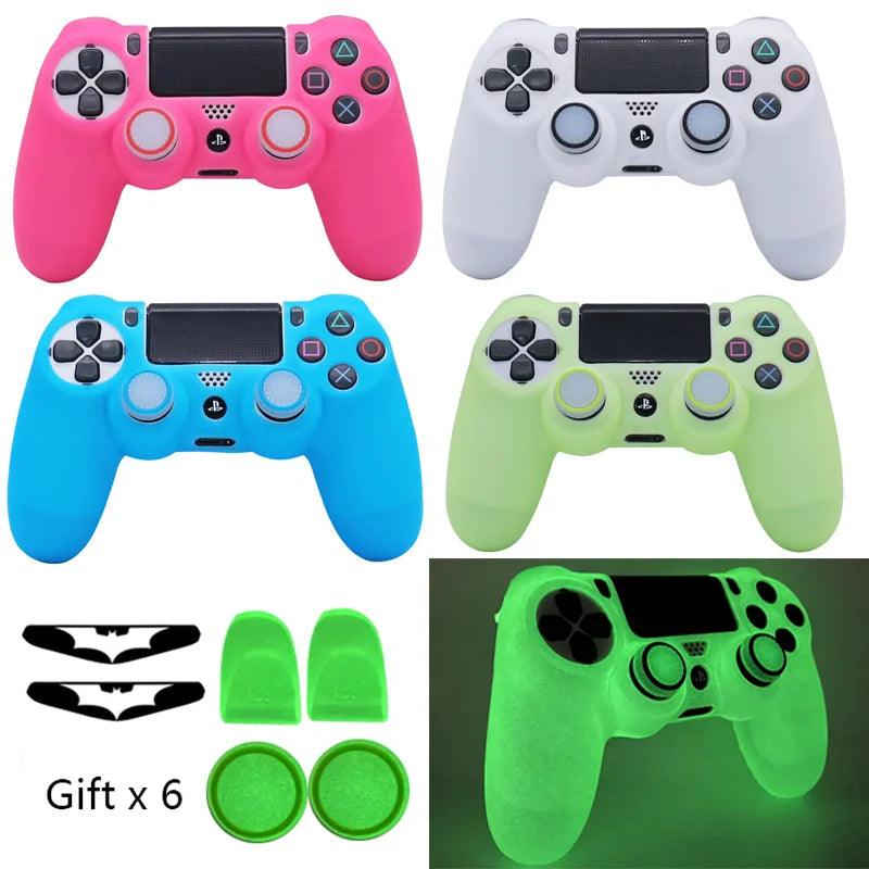 Luminous Glowing in Dark Silicone Case For PS4 Gamepad Joystick Cover for Playstation 4 Controller Skin Video Games Accessory  ourlum.com   