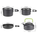 Lightweight Portable Camping Cookware Set for 1-5 People