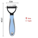 Professional Pet Deshedding Brush for Dogs and Cats: Reduce Shedding, Prevent Tangles, and Promote Blood Circulation  ourlum.com A Blue S  