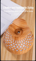 Wood Grain USB Aroma Diffuser Humidifier 300ml with LED Lights