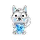 Sterling Silver Dog Charm Bead for Pandora Bracelet Jewelry