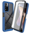 Redmi Note Shockproof Case: Crystal Back Panel 360 Protect  Redmi 5G  ourlum.com Dark blue Case and PET Film RedmNote11ProPlus 5G