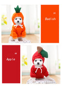 Cute Fruit Dog Clothes for Small Dogs Warm Hoodies Fleece