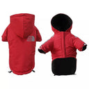 Waterproof Reflective Fleece Dog Coat with Hood: Keep Your Pet Stylish & Dry  ourlum.com Red S 