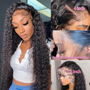 30 Inch Water Curly Lace Front Wig Brazilian Remy Hair