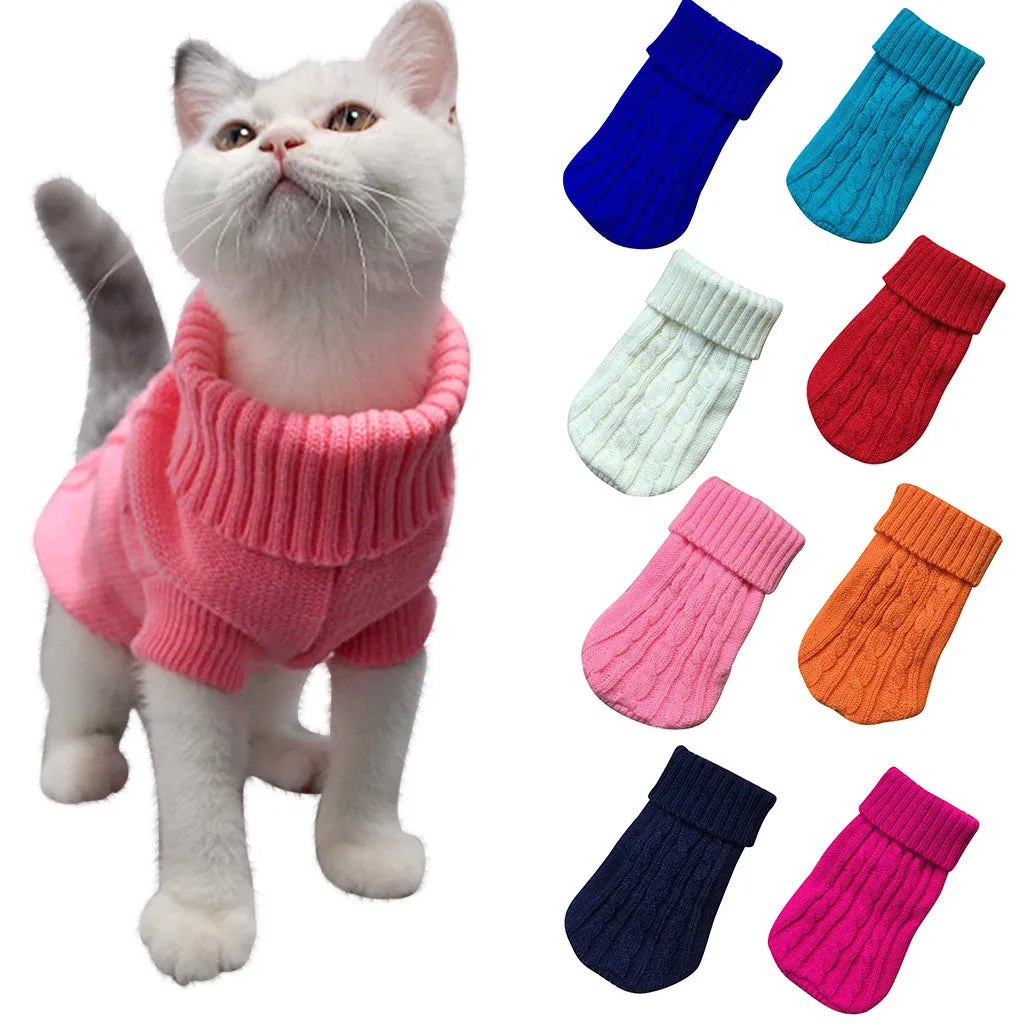 Cozy Cotton Pet Knitted Sweater for Winter Warmth  ourlum.com   
