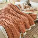 Winter Warm Blanket Skin-Friendly Striped Bedspread Throw