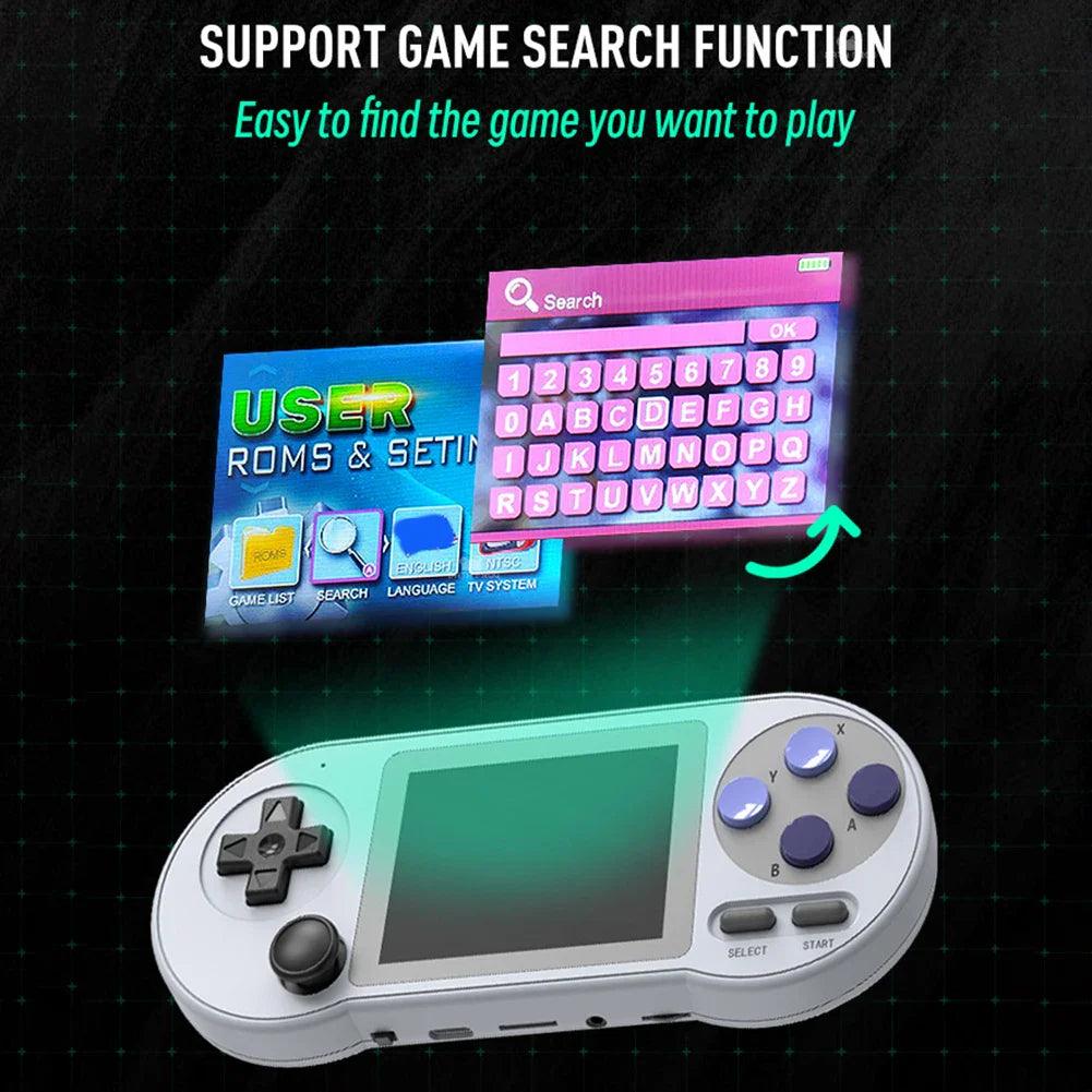 DATA FROG SF2000 Portable Handheld Game Console 3 inch Retro Game Consoles With 6000 Games Classic Mini Video Games for Kids  ourlum.com   